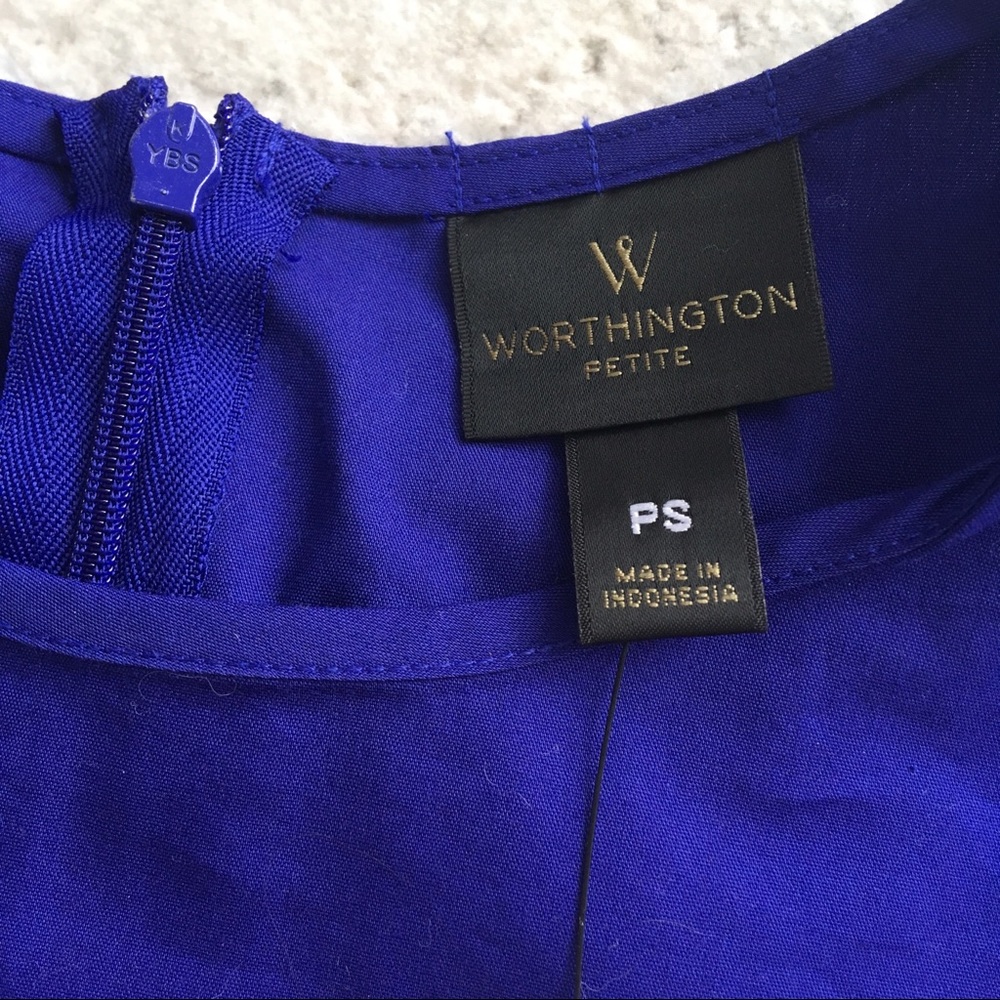Blue Ruffle Blouse - Picture 3 of 4